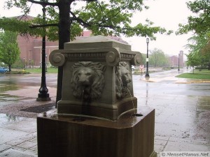 Stone Lions Fountain on Centennial Mall Stone Lions Fountain on Centennial Mall